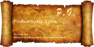 Podhorszky Ilka névjegykártya